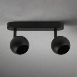CGC Lighting Cgc Nieve Matt Black Double Two Head Gu10 Ceiling Surface Spot Light Round Head - thumbnail 4