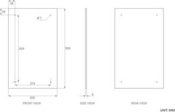 90 X 45Cm Rectangle Frameless Bathroom Mirror With Pre-Drilled Holes And Wall Hanging Fittings - thumbnail 4
