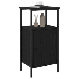 Walplus Bedside Cabinet Black Oak 41 X 31 X 80 Cm Engineered Wood - thumbnail 3