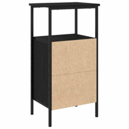 Walplus Bedside Cabinet Black Oak 41 X 31 X 80 Cm Engineered Wood - thumbnail 6