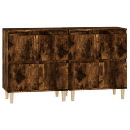 Berkfield Sideboards 2 Pcs Smoked Oak 60X35X70 Cm Engineered Wood - thumbnail 6