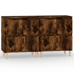 Berkfield Sideboards 2 Pcs Smoked Oak 60X35X70 Cm Engineered Wood - thumbnail 2