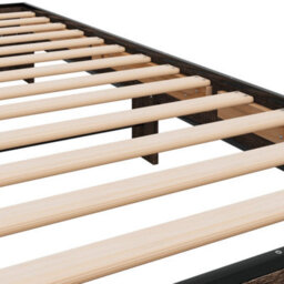 Berkfield Bed Frame Without Mattress Brown Oak 75X190 Cm Small Single - thumbnail 7