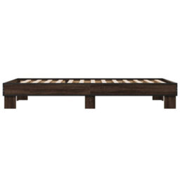 Berkfield Bed Frame Without Mattress Brown Oak 75X190 Cm Small Single - thumbnail 5
