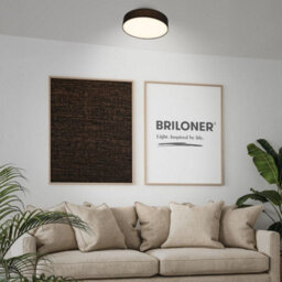 Briloner Mains-Powered Led Black Fabric Shade Ceiling Light (Dia)38Cm - thumbnail 7