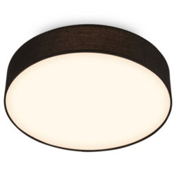 Briloner Mains-Powered Led Black Fabric Shade Ceiling Light (Dia)38Cm - thumbnail 1
