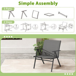 Gainoom Garden Patio Chairs Set Of 2 Outdoor Armchairs Lawn Bistro Chairs - thumbnail 8