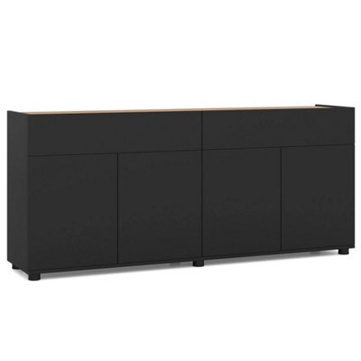 "160 Cm Sideboard Buffet Cabinet Tv Stand Up To 70"" With Push-To-Open Doors" - image 1