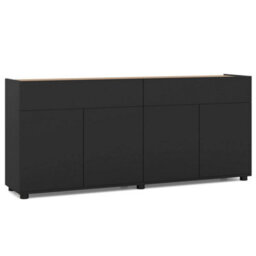 "160 Cm Sideboard Buffet Cabinet Tv Stand Up To 70"" With Push-To-Open Doors" - thumbnail 1
