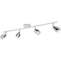Luminosa Lighting Luminosa Marine 4 Light Spotlights Bar Bathroom Ceiling Light White, Chrome Ip44, Gu10