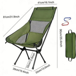 High Back Camping Chair Outdoor Folding Chair Foldable Chair - thumbnail 2