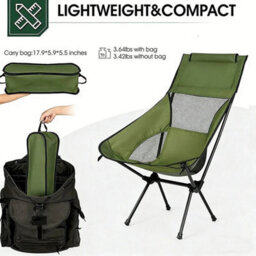 High Back Camping Chair Outdoor Folding Chair Foldable Chair - thumbnail 3