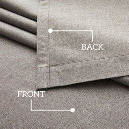 Oxford Homeware Eyelet Linen Effect Curtains Mocha Fully Lined 100% Blackout Thermal Insulated Curtain Pair (W)168Cmx(L)183Cm - thumbnail 5