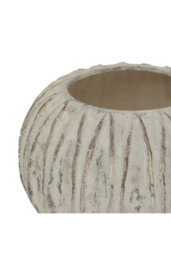 Lorenzo Rotund Fin Vase, Modern Sculpted Centerpiece For Decor - thumbnail 2