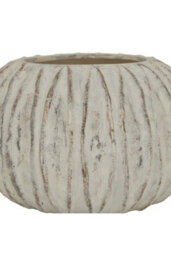 Lorenzo Rotund Fin Vase, Modern Sculpted Centerpiece For Decor - thumbnail 3