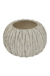 Lorenzo Rotund Fin Vase, Modern Sculpted Centerpiece For Decor - thumbnail 1