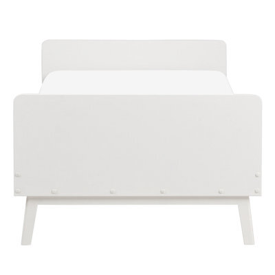 Wyld and Coco Eu Pine Bed Frame 90 X 200 White - Scandinavian Slatted Base Single Bed Frame - image 1