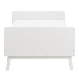 Wyld and Coco Eu Pine Bed Frame 90 X 200 White - Scandinavian Slatted Base Single Bed Frame - thumbnail 1