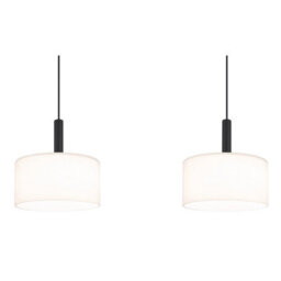 Luminosa Lighting Luminosa Trenton Bar Pendant Ceiling Light Matt Black Opal Alabaster Optic Glass Shade 3X Led 2700-4000K - thumbnail 4
