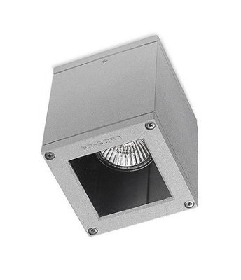 Luminosa Lighting Luminosa Afrodita 1 Light Outdoor Surface Mounted Ceiling Light Grey Ip54, Gu10 - image 1