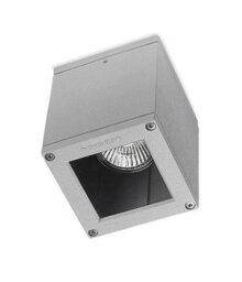 Luminosa Lighting Luminosa Afrodita 1 Light Outdoor Surface Mounted Ceiling Light Grey Ip54, Gu10 - thumbnail 1