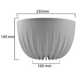 Cost Wise Indoor/outdoor Decorative Plant Display Bowl,ideal For Herbs,houseplants,bedding,tabletop Display,240mm In Pearl White - thumbnail 2