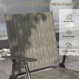 Outsunny Patio Furniture Set, Garden Set W/ Table, Foldable Chairs, A Loveseat - thumbnail 4