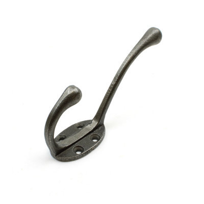 Oakcrafts - Antique Cast Iron Victorian 4 Hole Round Stem Hat & Coat Hook 110mm - Pack Of 4 Hooks - image 1