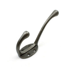 Oakcrafts - Antique Cast Iron Victorian 4 Hole Round Stem Hat & Coat Hook 110mm - Pack Of 4 Hooks - thumbnail 1