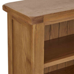 Zelah Oak 3 Tier Small  Bookcase - By Roseland Furniture - thumbnail 9
