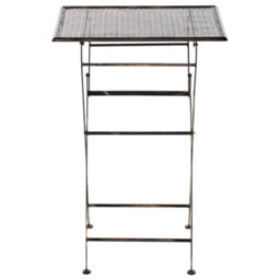 Wyld And Coco Vintage Garden Bar Table Black Iron - Foldable Round For Two, 60 X 60 X 90 Cm - thumbnail 1