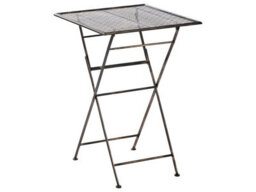 Wyld And Coco Vintage Garden Bar Table Black Iron - Foldable Round For Two, 60 X 60 X 90 Cm - thumbnail 3