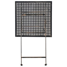 Wyld And Coco Vintage Garden Bar Table Black Iron - Foldable Round For Two, 60 X 60 X 90 Cm - thumbnail 5