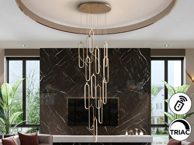 Luminosa Lighting Luminosa Colette Cluster Pendant Ceiling 14 Light Rose Gold Led 3000K Dimmable - Uk Stock - image 1