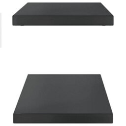 Berkfield Wall Shelves 2 Pcs 100X30X3 Cm Black Stainless Steel - thumbnail 6