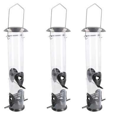 AB Tools 3Pk Large Deluxe Bird Feeder Seed Holder Hanging Feeding Station Wild Birds - image 1