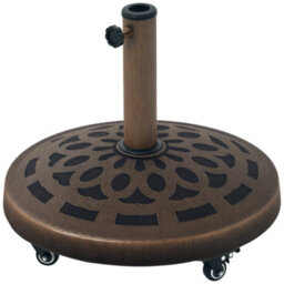 Outsunny 21Kg Resin Garden Parasol Base Umbrella Stand With Wheels - thumbnail 2