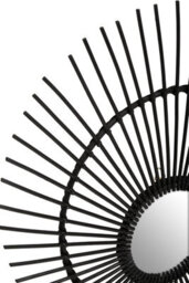 Orsina Black Natural Rattan Wall Mirror, Wood Wall Mirror, Beaitiful Mirror In Wooden Frame, Rattan Wall Mirror - thumbnail 5