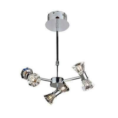 Luminosa Lighting Luminosa Elisa Pendant Round 6 Light G4 Polished Chrome, Not Led/cfl Compatible - image 1