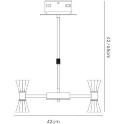 Luminosa Lighting Luminosa Elisa Pendant Round 6 Light G4 Polished Chrome, Not Led/cfl Compatible - thumbnail 5