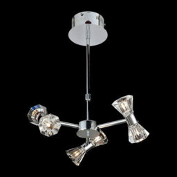 Luminosa Lighting Luminosa Elisa Pendant Round 6 Light G4 Polished Chrome, Not Led/cfl Compatible - thumbnail 2
