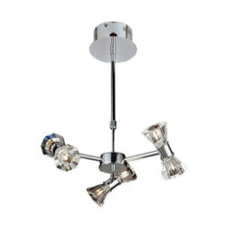Luminosa Lighting Luminosa Elisa Pendant Round 6 Light G4 Polished Chrome, Not Led/cfl Compatible - thumbnail 1
