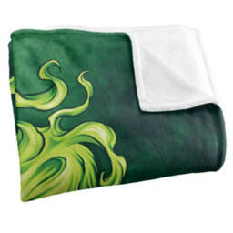Jq Licensing Glowing Green Silky Skull Supersoft Blanket Multicoloured (152Cm X 127Cm) - thumbnail 3