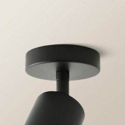 Valuelights Taylor Matte Black Tube Single Adjustable Ceiling Spotlight And Bulb - thumbnail 4