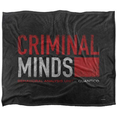 Minds Silky Logo Supersoft Blanket Black/red (One Size) - image 1