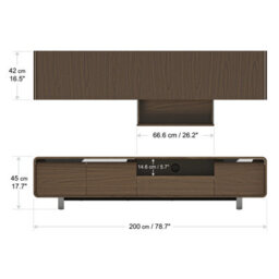 "Avf Marquis 2M Tv Stand, For Tvs Up To 95"" - Walnut" - thumbnail 6