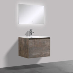 Plum&clay Rigel Metallic Wall Hung Bathroom Vanity Unit With White Basin (W)600mm (H)450mm - thumbnail 6