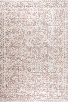 The Rugs Montana Cream And Rose Oriental Area Rug And Runner Soft Durable Pet Friendly Easy To Clean Living Room Bedroom 3716Crrs - image 1