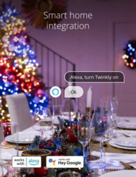 Twinkly Strings App-Controlled Led Christmas Lights With 250 Rgb+W (16 Million Colours +Ww) 20M Black Wire In/outdoor Smart Lights - thumbnail 7