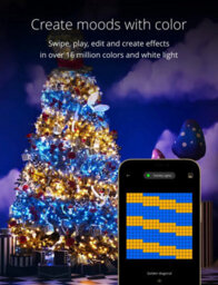 Twinkly Strings App-Controlled Led Christmas Lights With 250 Rgb+W (16 Million Colours +Ww) 20M Black Wire In/outdoor Smart Lights - thumbnail 3
